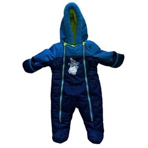WIPPETTE KIDS Infant Snowsuit 6-9 Months Warm Winter Plush Puffer Booties Glove